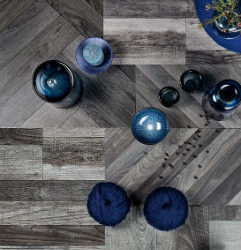 Vinyl met hout print